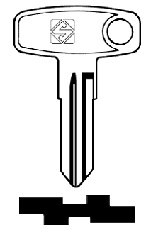 Afbeelding van Silca Autosleutel z/plastic kop staal YH14R