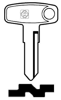 Afbeelding van Silca Autosleutel z/plastic kop staal YH16