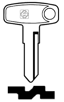 Afbeelding van Silca Autosleutel z/plastic kop staal YH16R