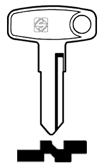 Afbeelding van Silca Autosleutel z/plastic kop staal YH17