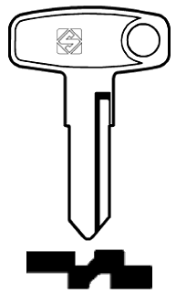 Afbeelding van Silca Autosleutel z/plastic kop staal YH17R