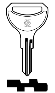 Afbeelding van Silca Autosleutel z/plastic kop staal YH19R