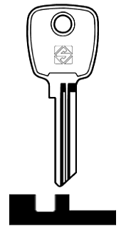 Afbeelding van Silca Autosleutel z/plastic kop staal YH1R