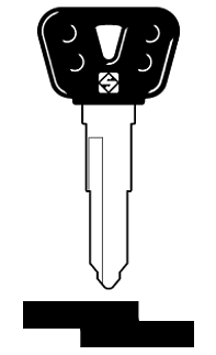 Afbeelding van Silca Autosleutel plastic kop brass YH28RBP