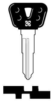 Afbeelding van Silca Autosleutel plastic kop brass YH29RBP