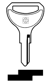 Afbeelding van Silca Autosleutel z/plastic kop staal YH20