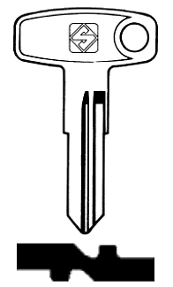 Afbeelding van Silca Autosleutel z/plastic kop staal YH22R