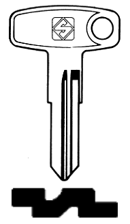 Afbeelding van Silca Autosleutel z/plastic kop staal YH25R