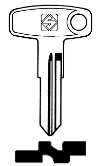 Afbeelding van Silca Autosleutel z/plastic kop staal YH26