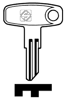 Afbeelding van Silca Autosleutel z/plastic kop staal YH27