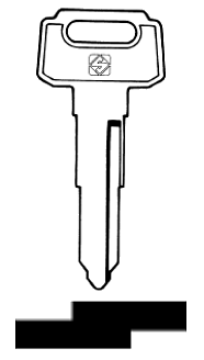 Afbeelding van Silca Autosleutel z/plastic kop staal YH28