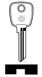 Afbeelding van Silca Autosleutel z/plastic kop staal YH2R