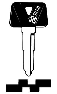 Afbeelding van Silca Autosleutel plastic kop brass YH30AP