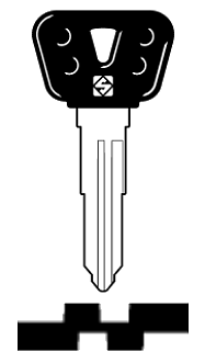 Afbeelding van Silca Autosleutel plastic kop brass YH30BP