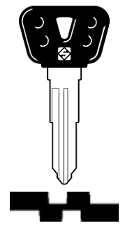 Afbeelding van Silca Autosleutel plastic kop brass YH30RBP