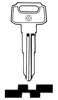 Afbeelding van Silca Autosleutel z/plastic kop staal YH30