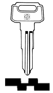 Afbeelding van Silca Autosleutel z/plastic kop staal YH30R