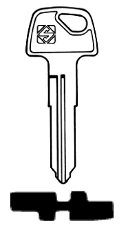 Afbeelding van Silca Autosleutel z/plastic kop staal YH33R