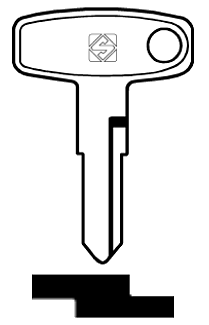 Afbeelding van Silca Autosleutel z/plastic kop staal YH3R