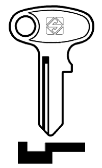 Afbeelding van Silca Autosleutel z/plastic kop staal YH4R