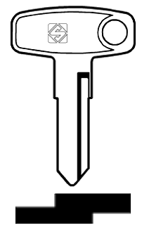 Afbeelding van Silca Autosleutel z/plastic kop staal YH8