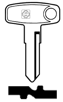 Afbeelding van Silca Autosleutel z/plastic kop staal YH9R