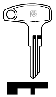 Afbeelding van Silca Autosleutel z/plastic kop staal KW1