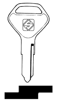 Afbeelding van Silca Autosleutel z/plastic kop staal KW11