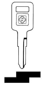 Afbeelding van Silca Autosleutel z/plastic kop staal KW12