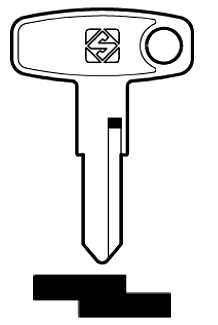 Afbeelding van Silca Autosleutel z/plastic kop staal KW4R