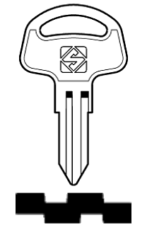 Afbeelding van Silca Autosleutel z/plastic kop staal KW6R