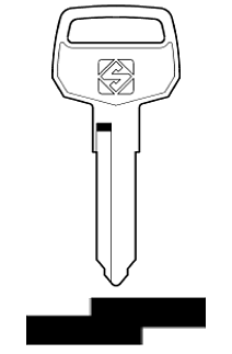 Afbeelding van Silca Autosleutel z/plastic kop staal KW8R