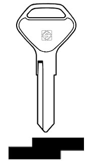 Afbeelding van Silca Autosleutel z/plastic kop staal KW9R