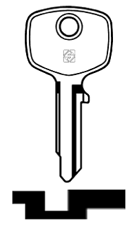 Afbeelding van Silca Autosleutel z/plastic kop staal HON1