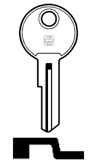 Afbeelding van Silca Autosleutel z/plastic kop staal HON10