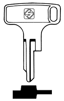 Afbeelding van Silca Autosleutel z/plastic kop staal HON11R