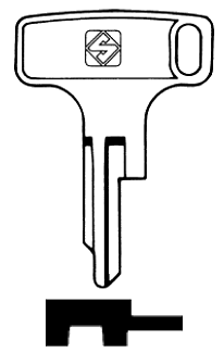 Afbeelding van Silca Autosleutel z/plastic kop staal HON13