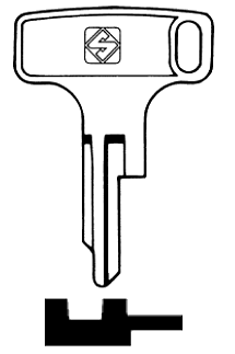 Afbeelding van Silca Autosleutel z/plastic kop staal HON13R