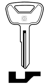 Afbeelding van Silca Autosleutel z/plastic kop staal HON14R