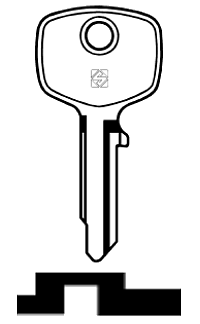 Afbeelding van Silca Autosleutel z/plastic kop staal HON1R