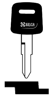 Afbeelding van Silca Autosleutel plastic kop brass HON24P