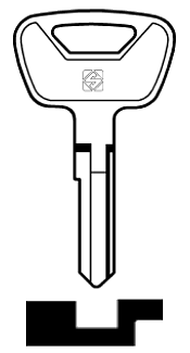 Afbeelding van Silca Autosleutel z/plastic kop staal HON21