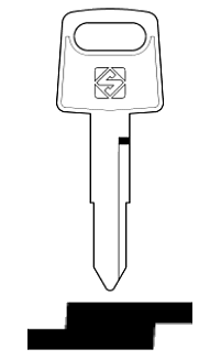 Afbeelding van Silca Autosleutel z/plastic kop staal HON24R