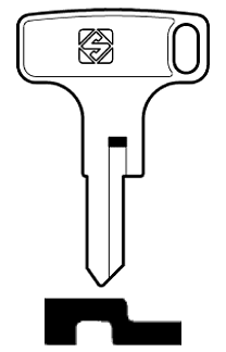 Afbeelding van Silca Autosleutel z/plastic kop staal HON29R