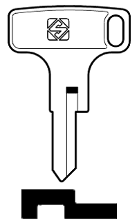 Afbeelding van Silca Autosleutel z/plastic kop staal HON30R