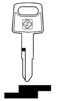 Afbeelding van Silca Autosleutel z/plastic kop staal HON31R