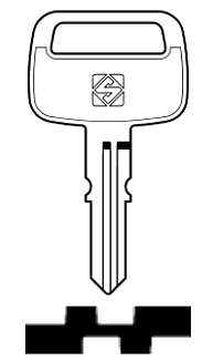 Afbeelding van Silca Autosleutel z/plastic kop staal HON32