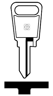 Afbeelding van Silca Autosleutel z/plastic kop staal HON36