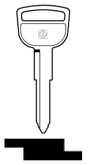 Afbeelding van Silca Autosleutel z/plastic kop staal HON37