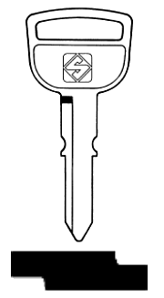 Afbeelding van Silca Autosleutel z/plastic kop staal HON38